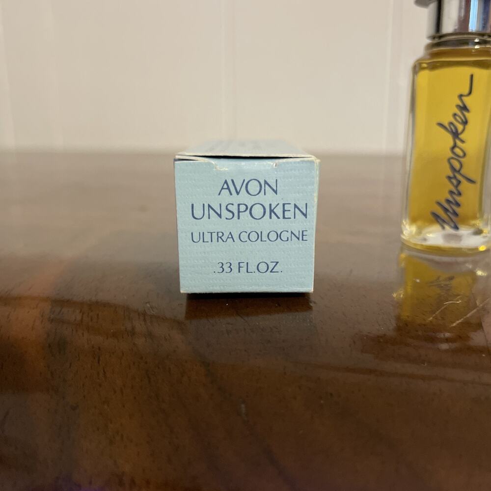 Avon Unspoken Ultra Cologne Splash 0.33oz Vintage NEW Original Box - Picture 2 of 5